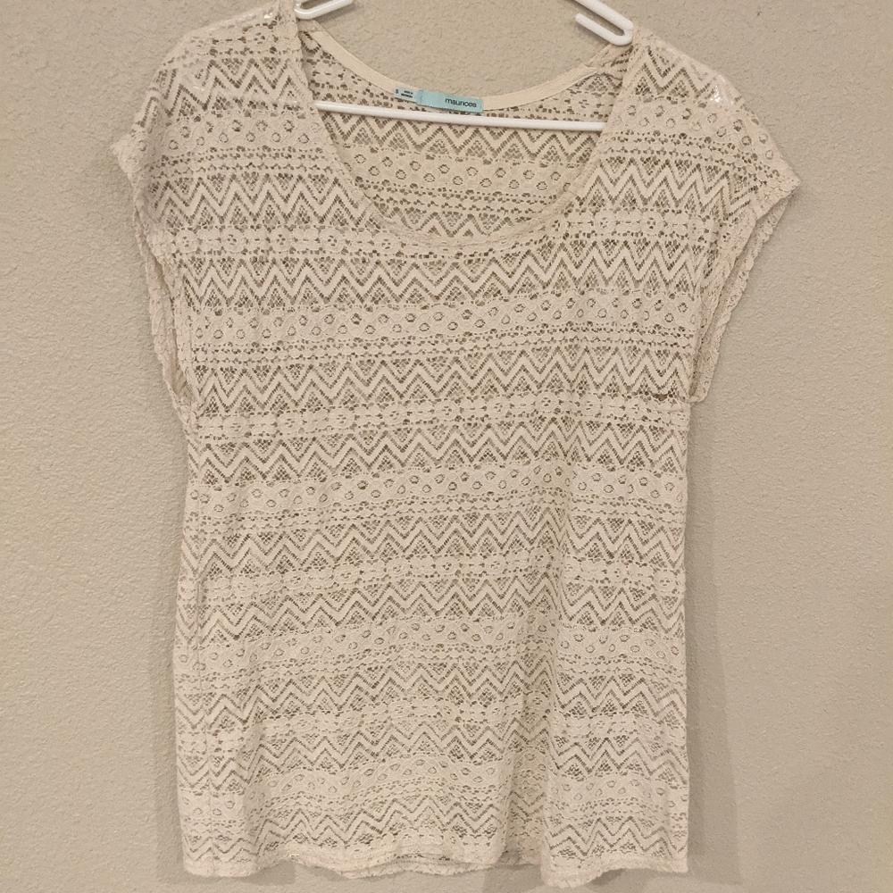 Cream Colored Lace Blouse